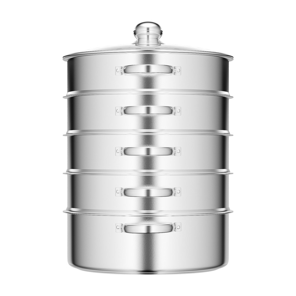 5-Layer Pot Steamer Multi-Layer Cookware Pot Cookware Stainless Steel Pot 28cm