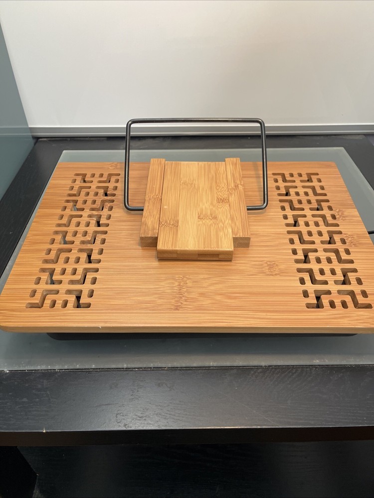 Bamboo Adjustable Book Tablet Stand “Trust the Past Create the Future” Holder