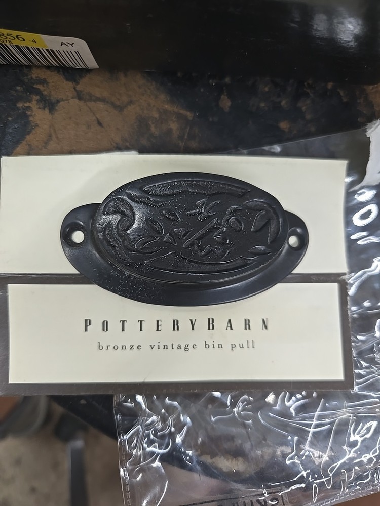 13 Avaliabl Pottery Barn “Bronze Vintage Bin Pull” Drawer Pull Hardware Unused.