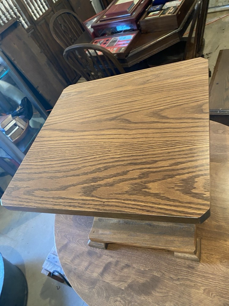 A Brandt Ranch Oak Pedestal End Table - Nice!
