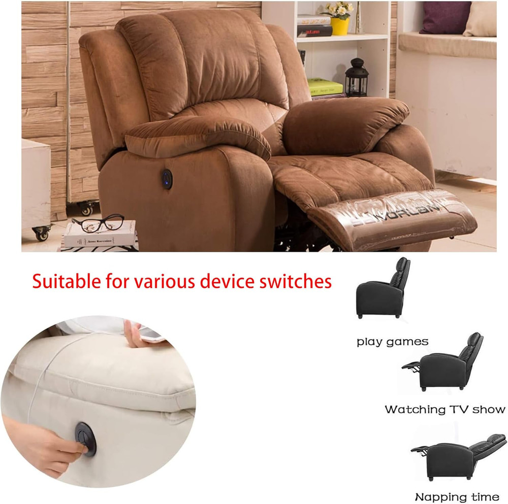 Electric Recliner Switch,2 Button round Hand Control Handle,5 Pin Plug Fixed Pow