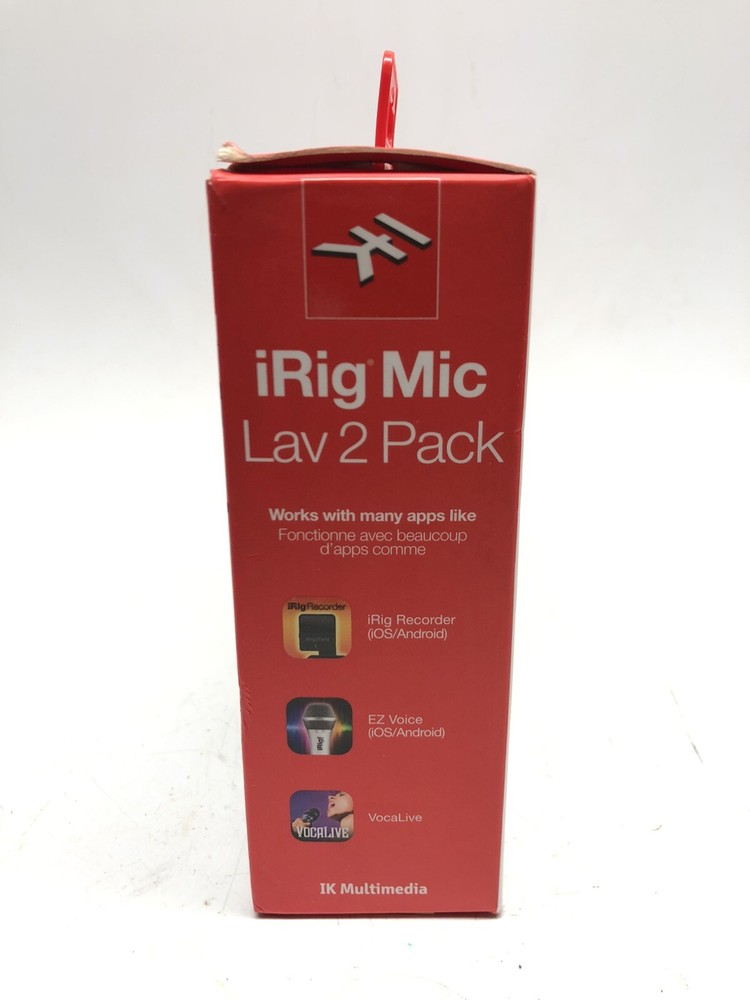 IK Multimedia iRig Mic Lav Condenser Microphone for iPhone iPad Touch Android.