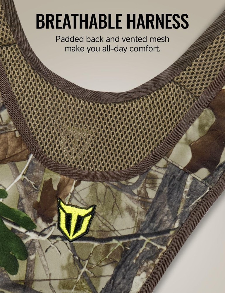 Binocular Harness Chest Pack with MOLLE System, 2 Detachable Pouches, Silent