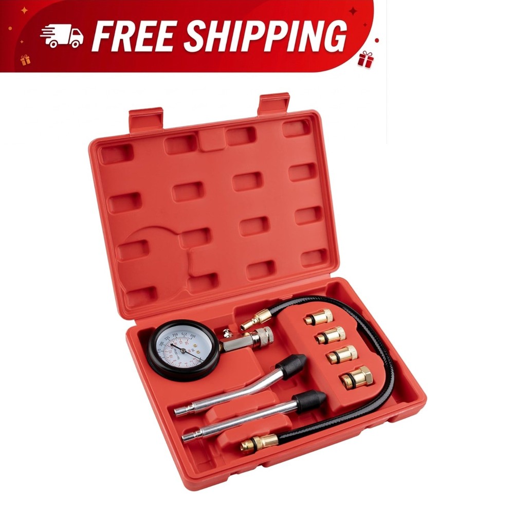 Comprehensive Engine Compression Tester Kit - Includes Storage Box & Accessories