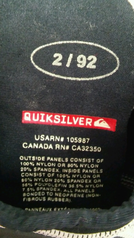 Quiksilver Syncro Hyperstretch 2/92 BackZip Wetsuit Grey/Black
