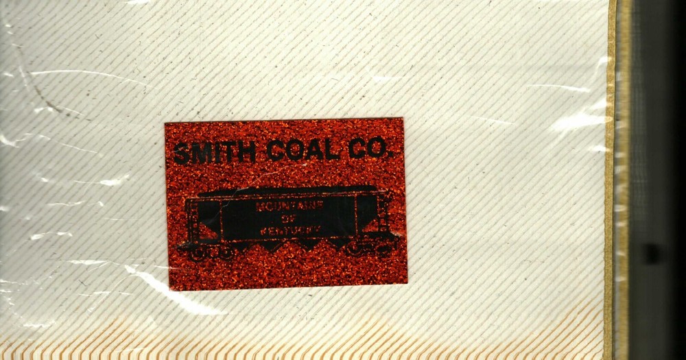 NICE GLITTER KY. TRAIN CAR SMITH COAL CO. COAL MINING STICKERS # 2216