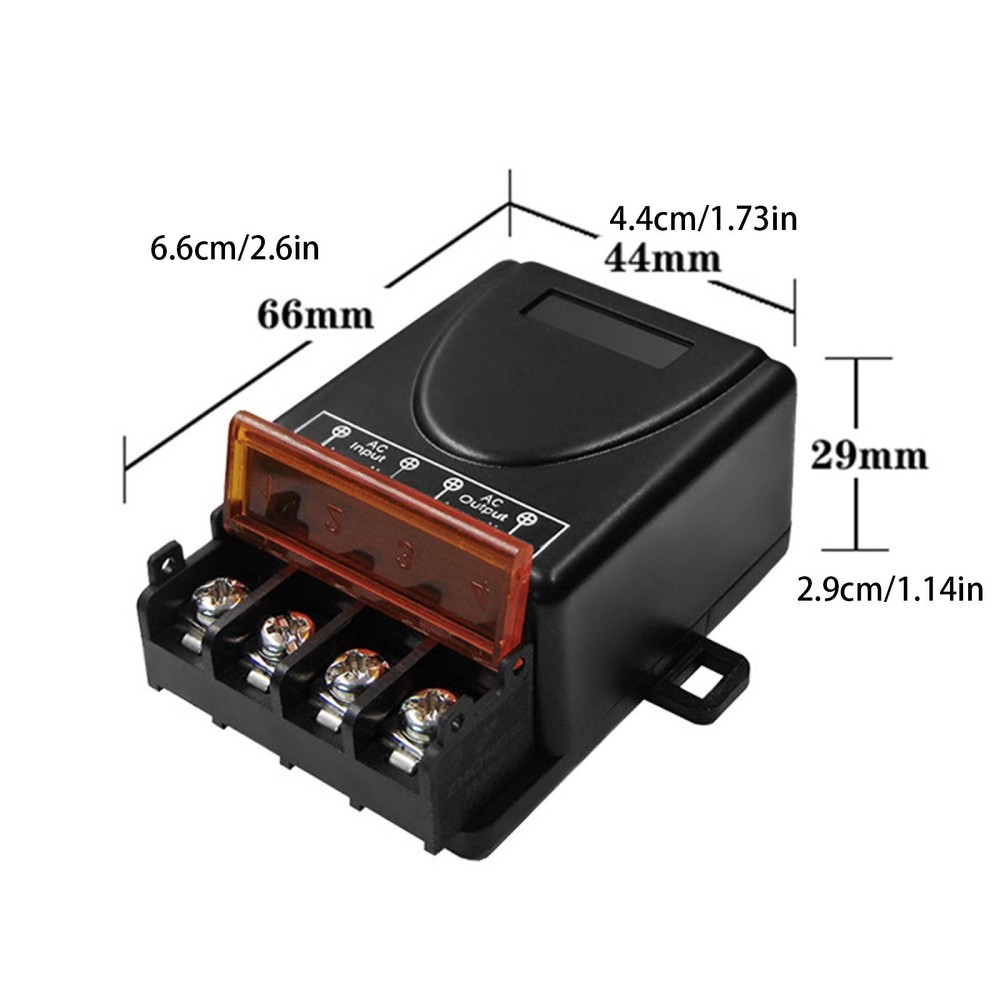 Remote Control Switch 90-220V RF Relay Receiver W/ Remote Control 100m Range