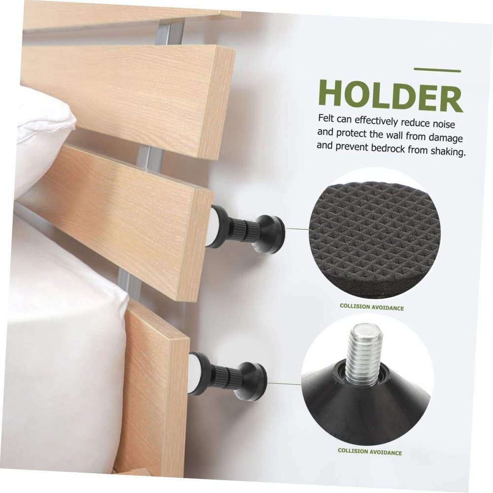 4pcs Adjustable Bed Frame Support Stoppers Bed Wall Stabilizer to Prevent Shake
