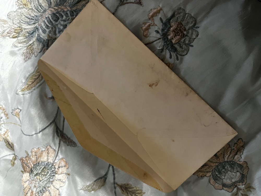 error franked envelope with 2 cent washington stamped on the inside of envelope