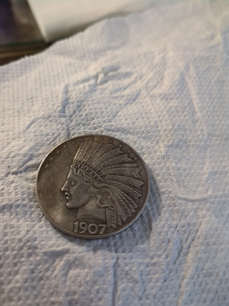 1907 10 dollar coin Indian
