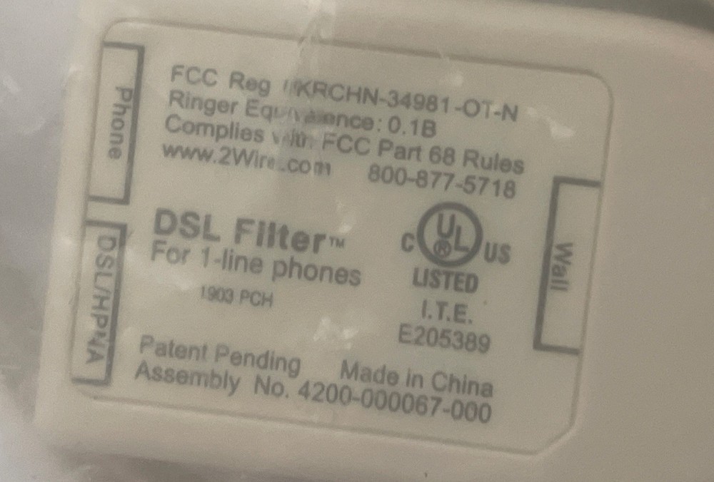 DSL Filter Kit New in Package