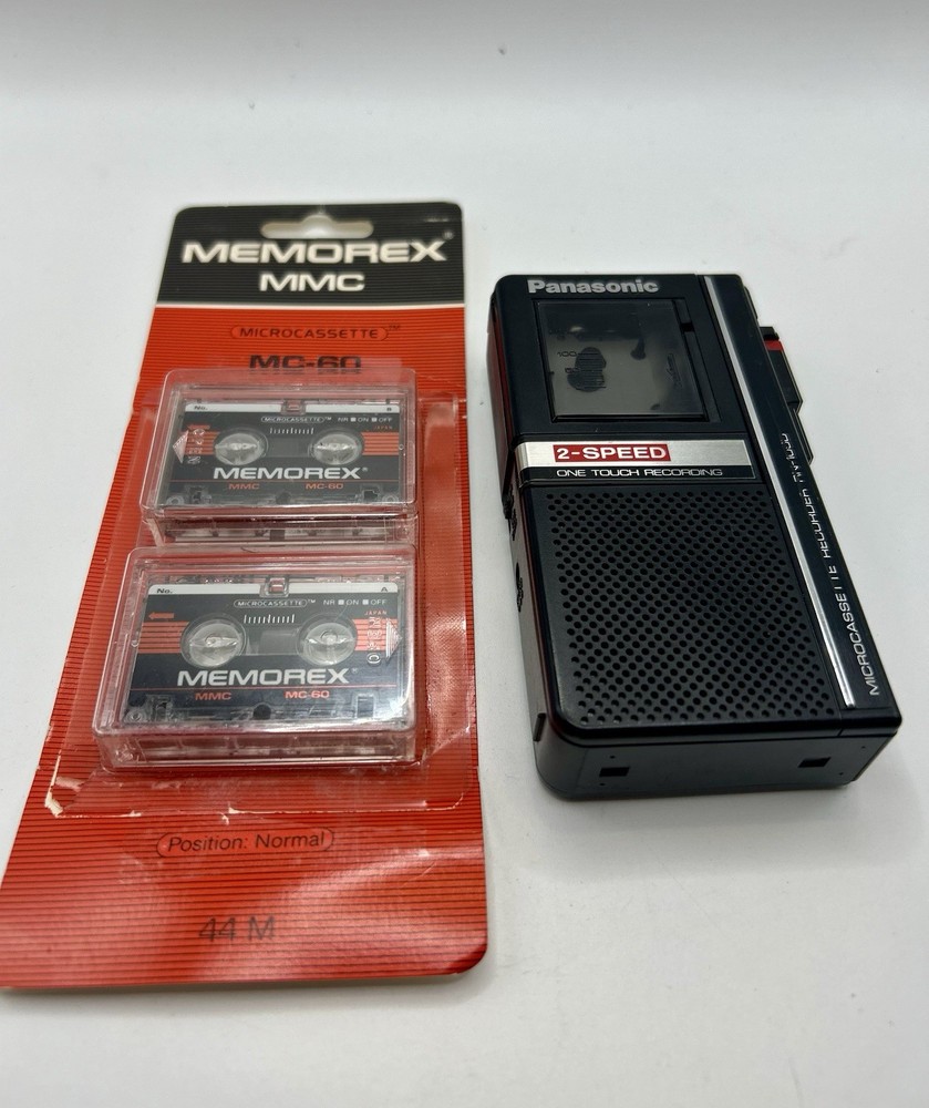 Panasonic Microcassette Recorder 2-Speed Model RN-105D Untested
