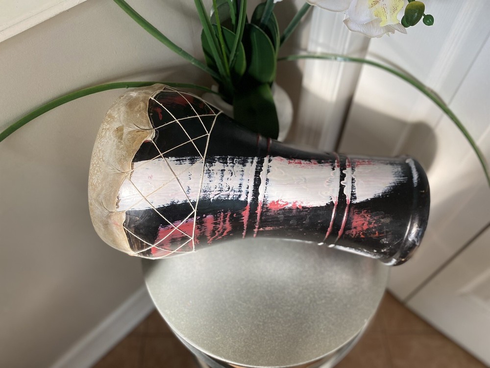 Vintage Painted Ceramic DRUM
