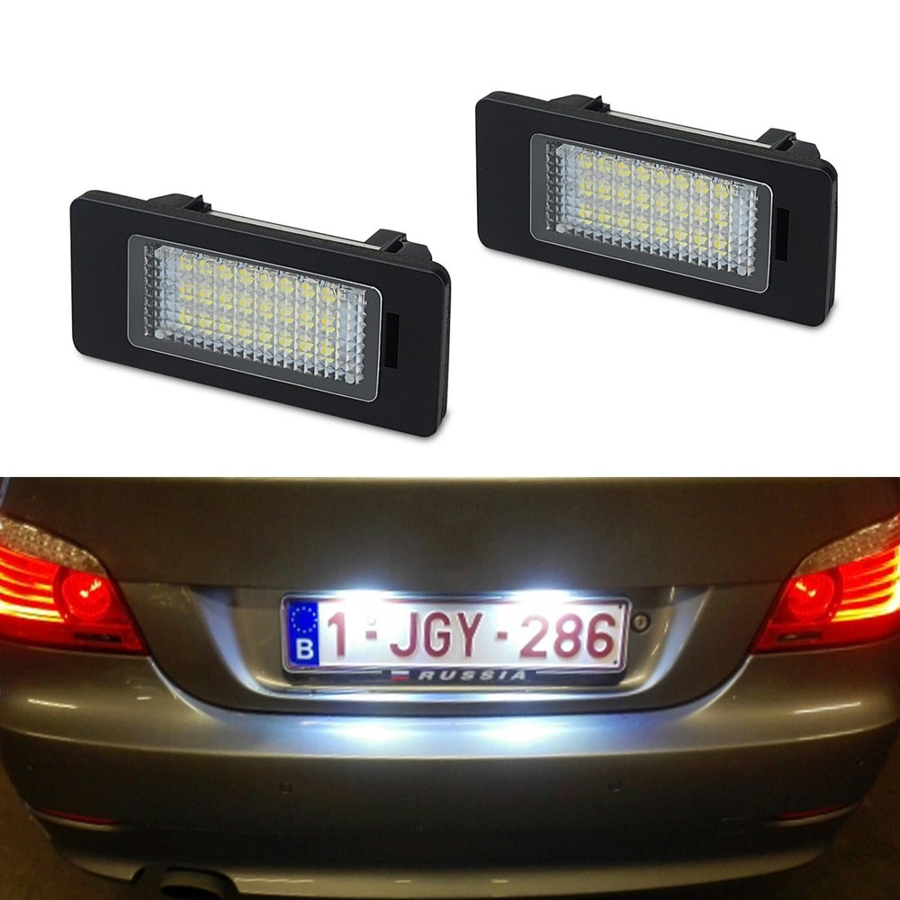 1Pair License Plate Light CANBUS Error Free for BMW E39 E60 E70 E82 E90 E92