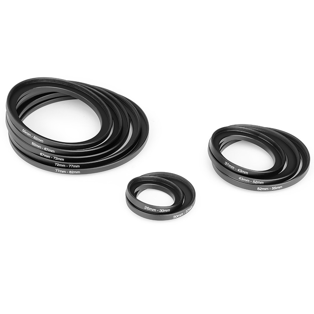 Neewer 20 Pieces Anodized Metal Stepping Step-up/Step-down Adapter Ring Kit