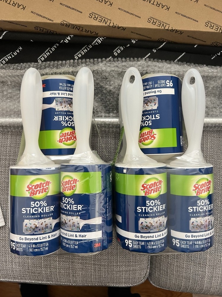 Scotch Brite 3M 50% Sticker Lint Roller 95 sheets per pack. 10 pack total