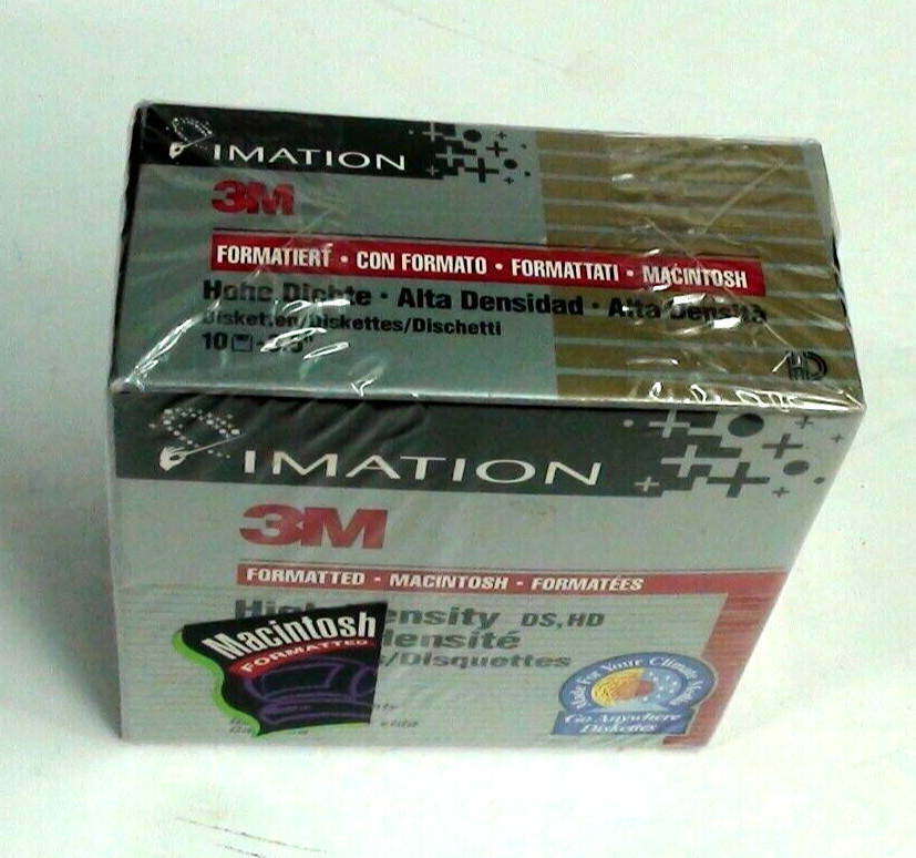 3M IMATION MAC FORMATTED HIGH DENSITY 2HD 3.5 DISKETTES 2 BOXES 10 DISKS EACH