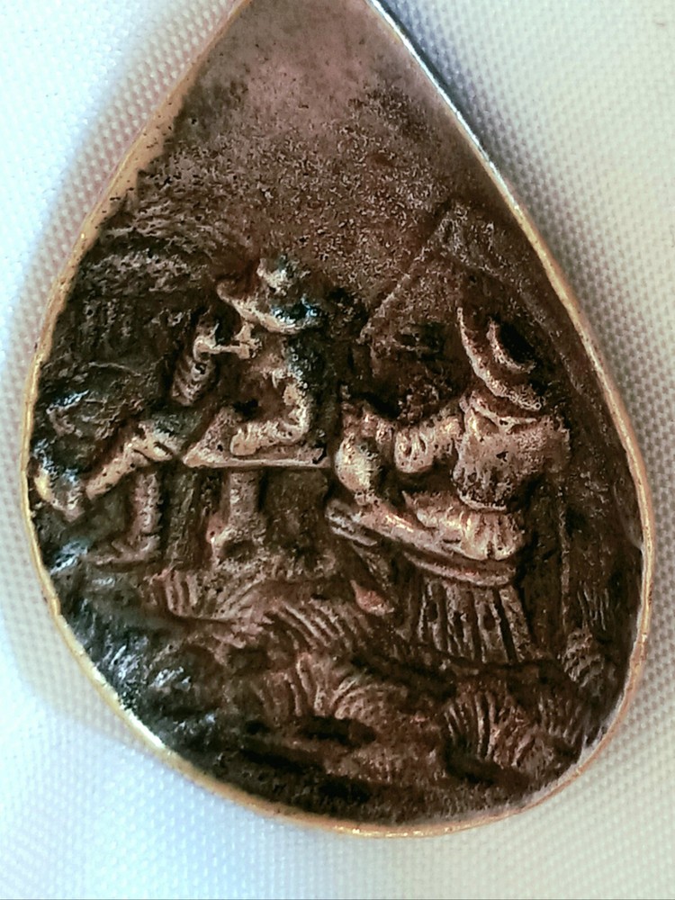 Dutch Spoon Pendant 1928. Men in Conversation