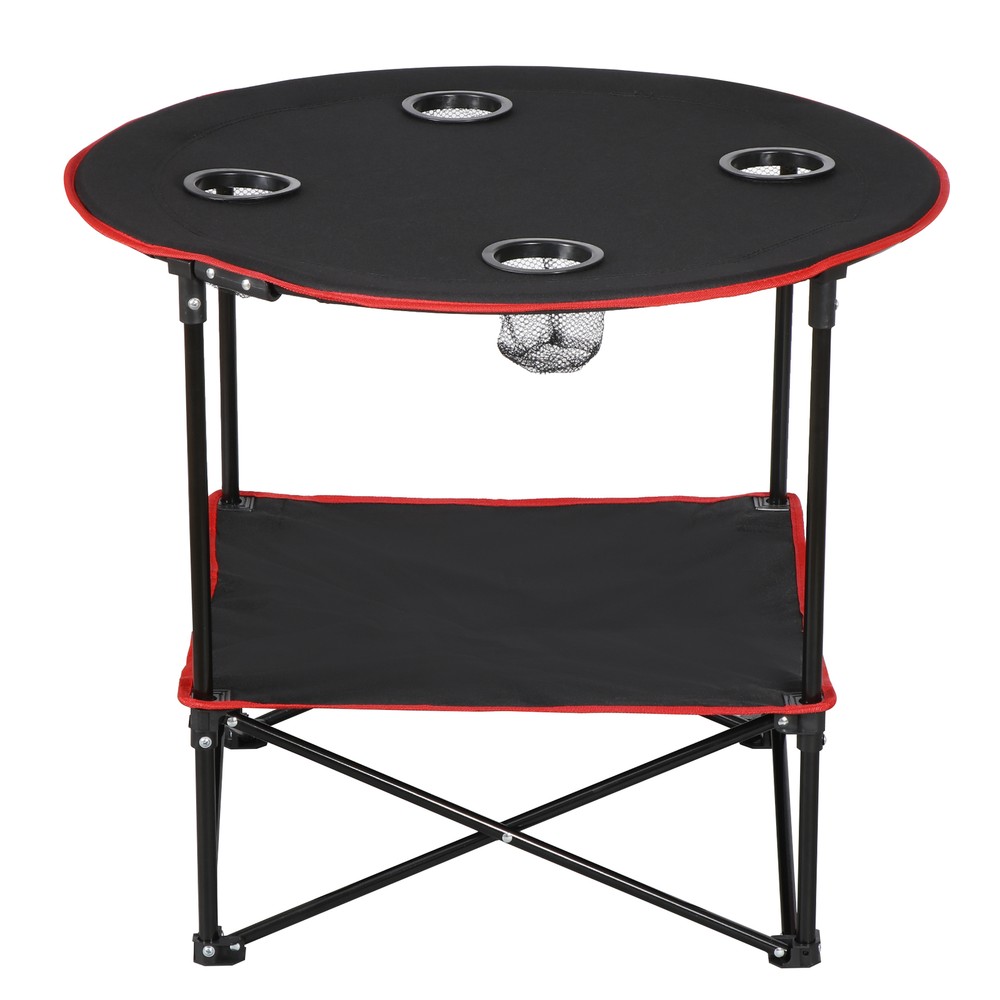 Portable Beach Table Folding Picnic Table with Carry Bag with 4 Cup Holders
