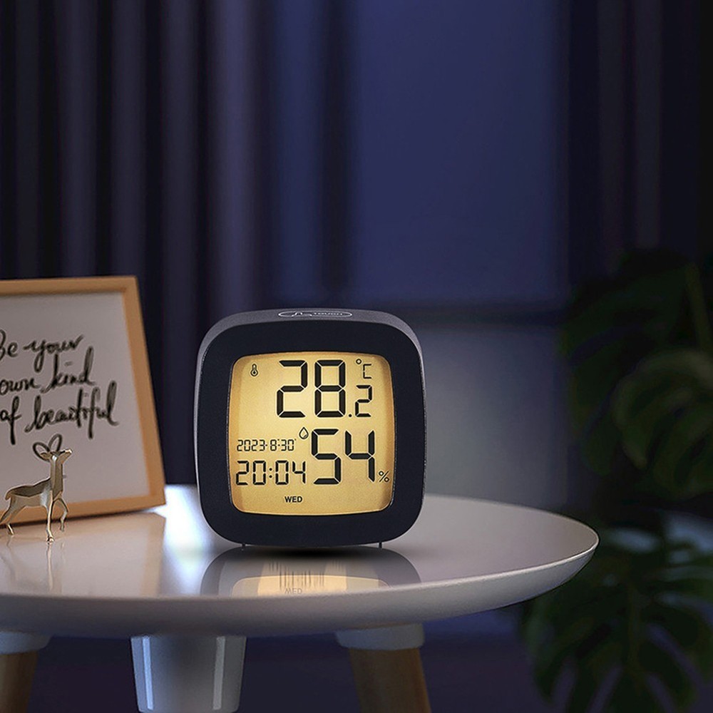 Multi Display Alarm Clock with Temperature Humidity Voice Control Backlight