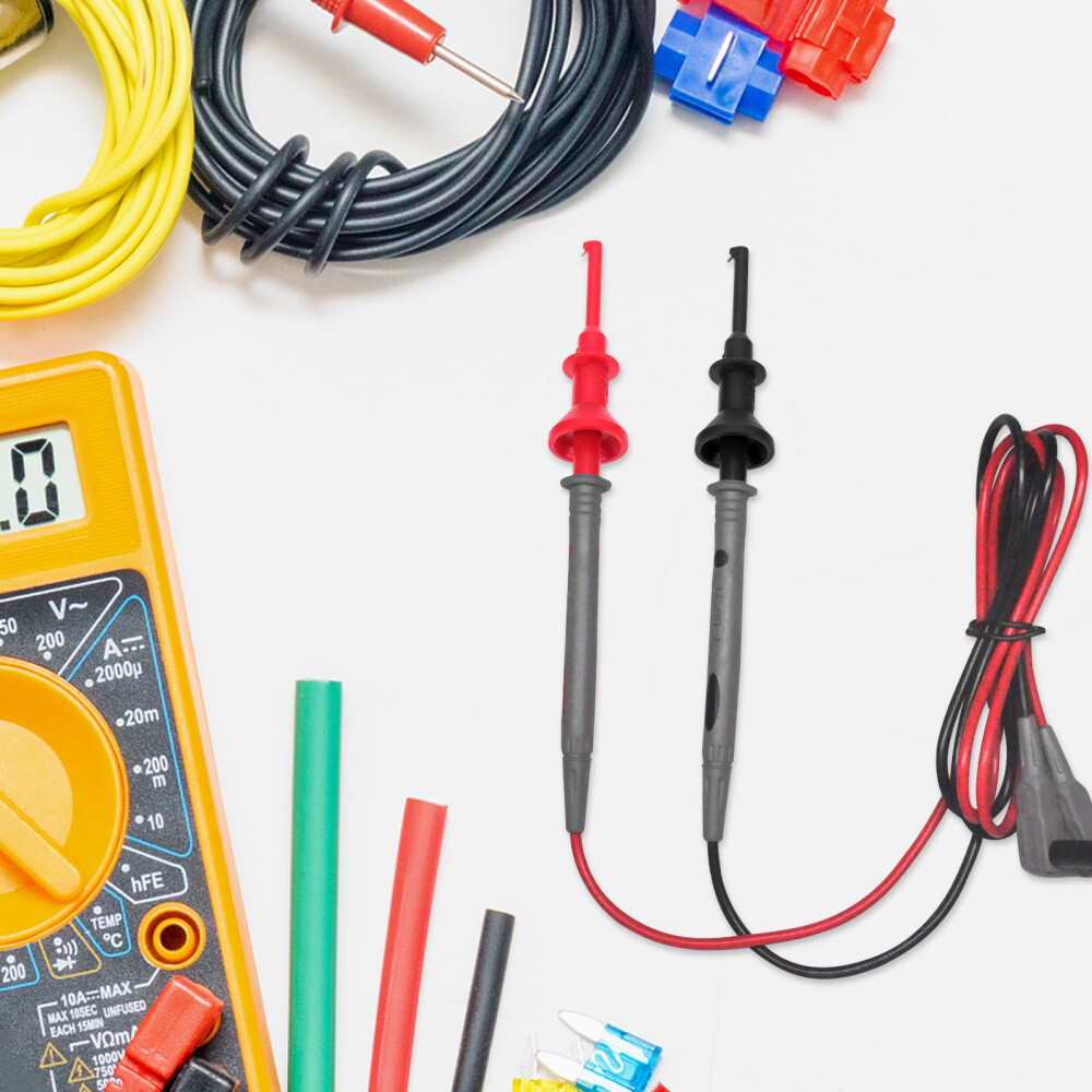 2Pcs Testing Probe Clip Mini Grabber Clips Multimeter Hook