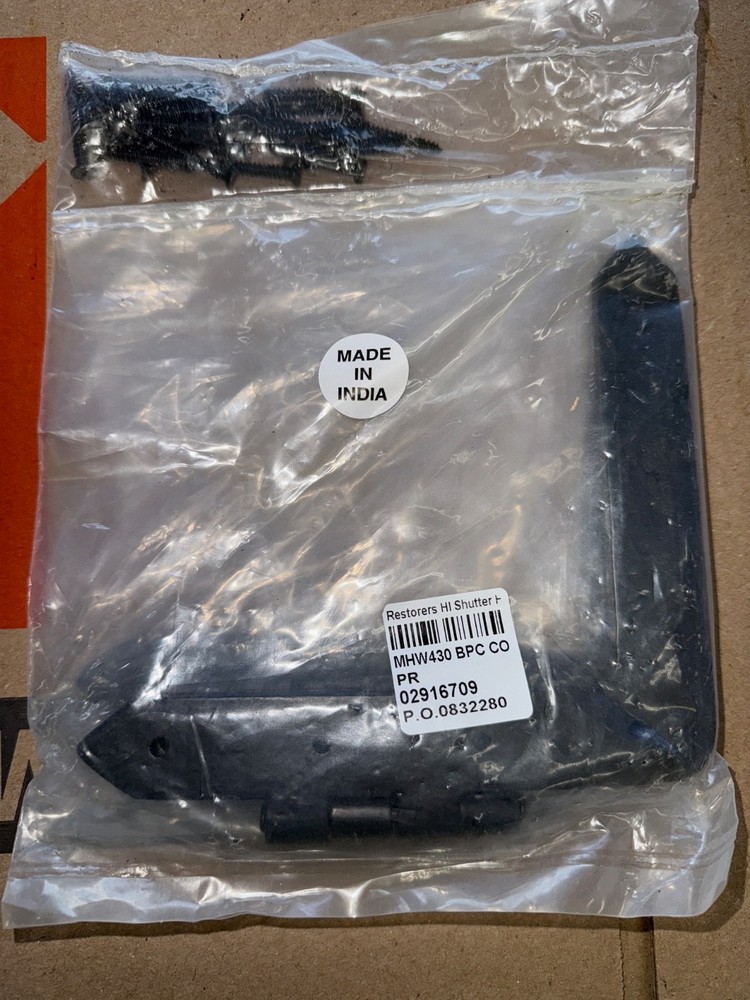 2 Pcs Black Hi Shutter Hinges Wrought Iron Powder Coated