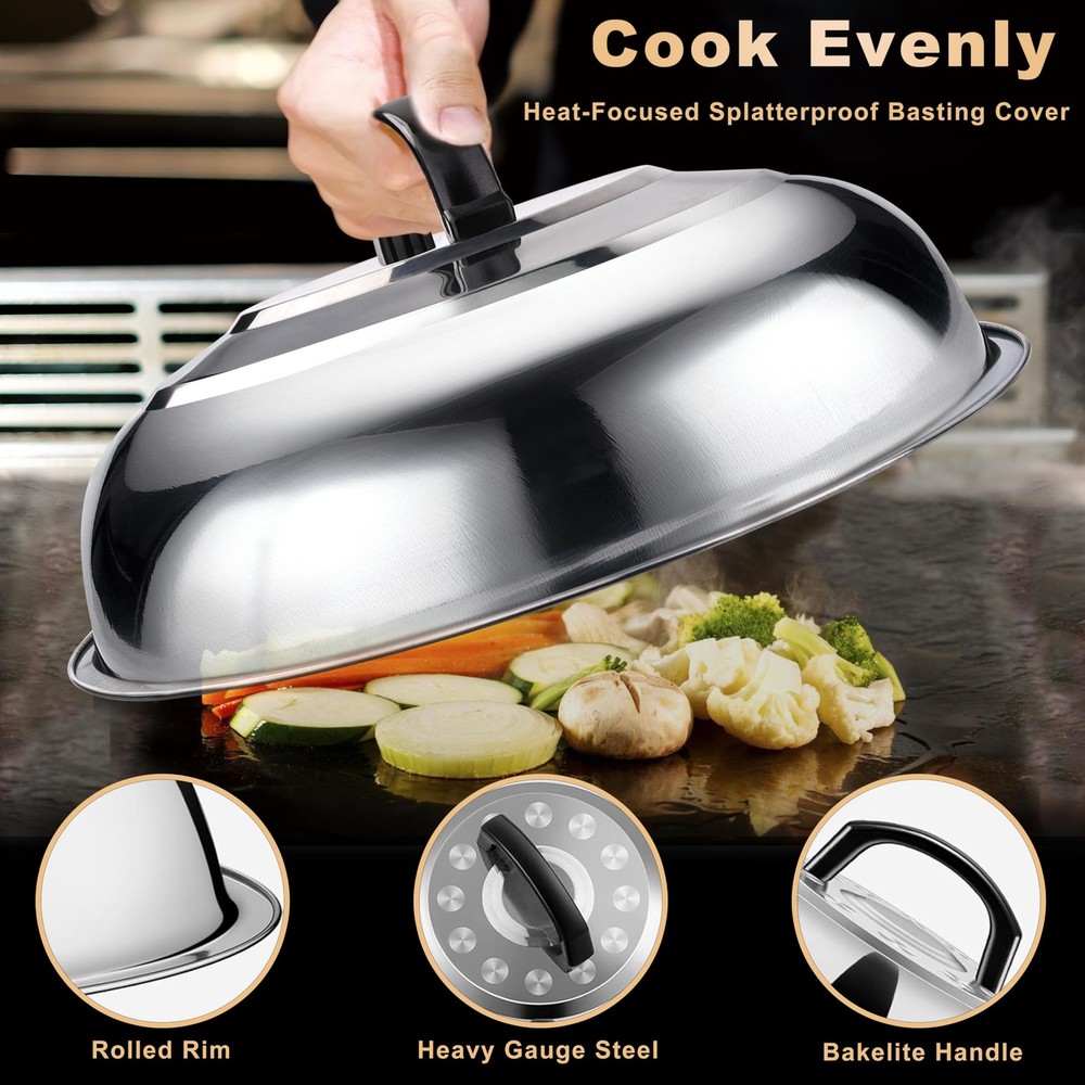 Griddle Accessories Kit set 238PCS Premium BBQ Tools with Case Black