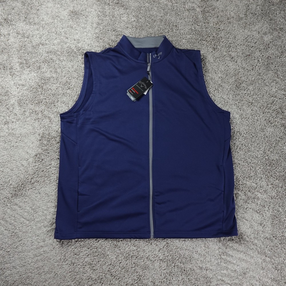 Callaway Vest Mens 2XLT Tall Pullover Blue Big & Tall Performance Stretch 2XL