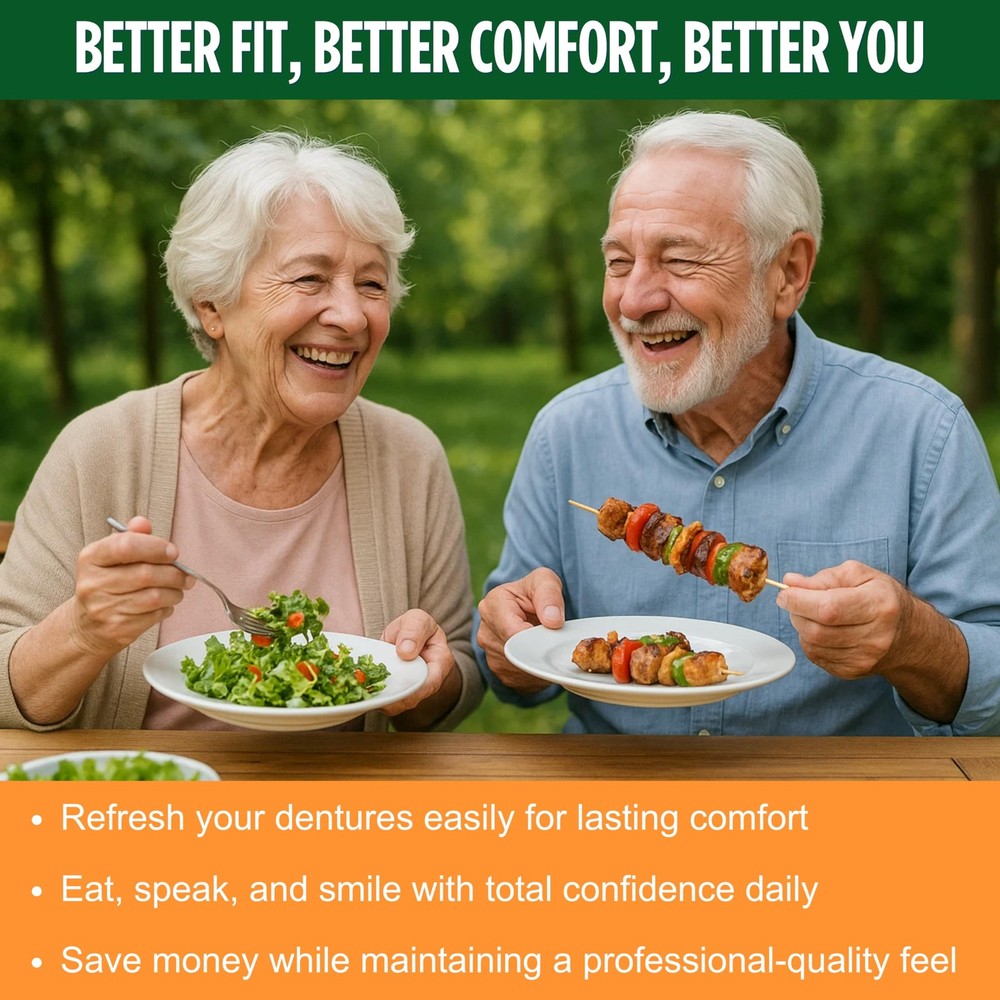 E&E Upper and Lower Denture Soft Reline Kit Pink