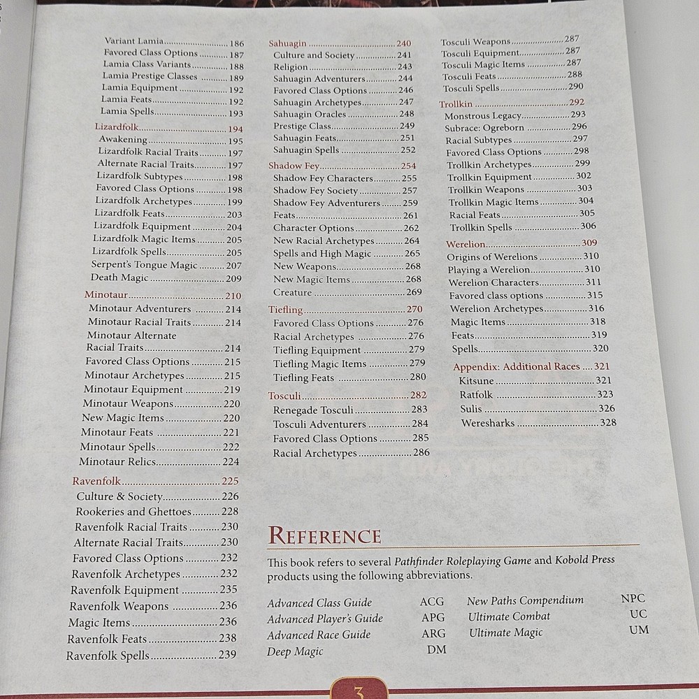 Advanced Races Compendium Hardcover Book Guide