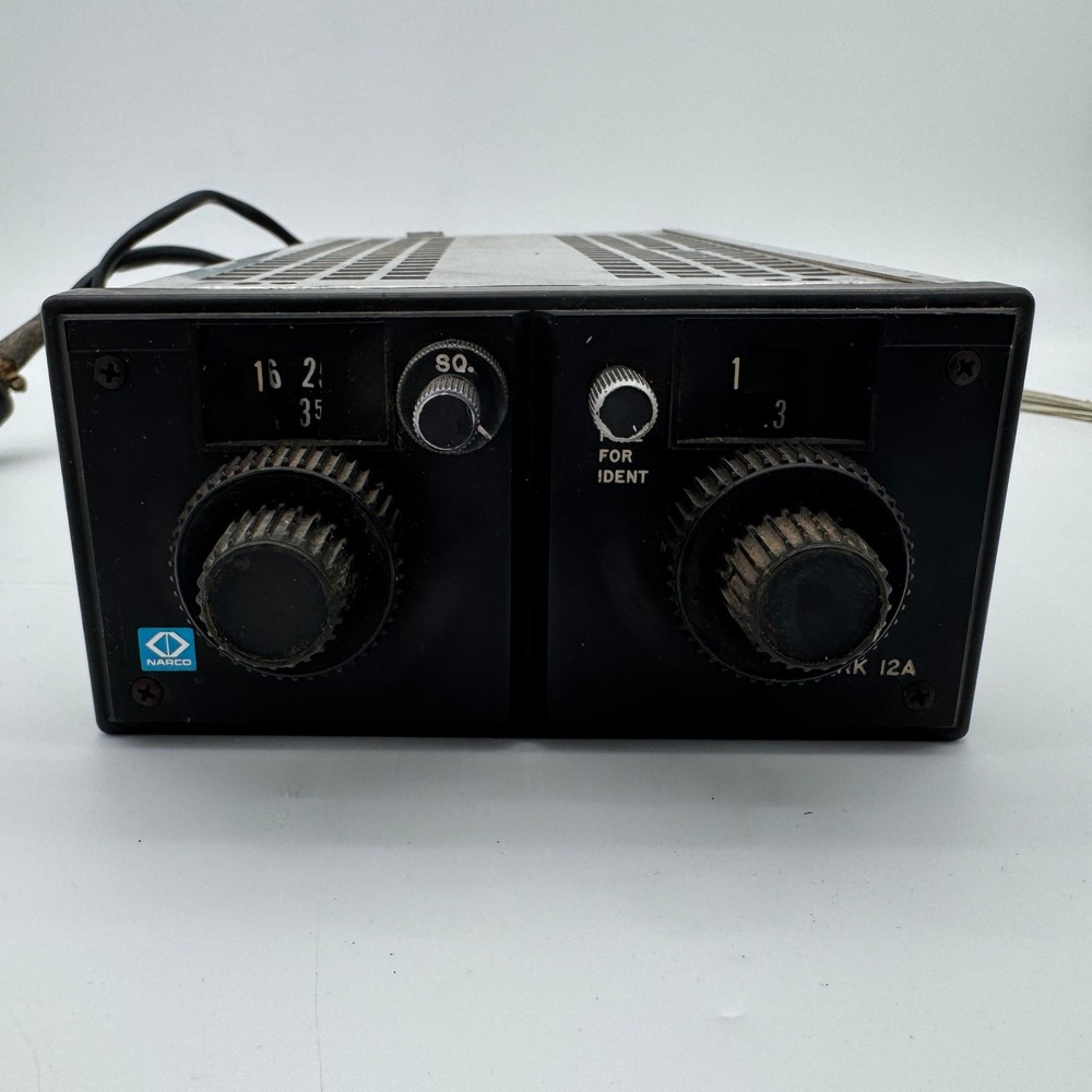NARCO MARK 12 NAV/COMM WITH TRAY And Connectors Vintage Untested