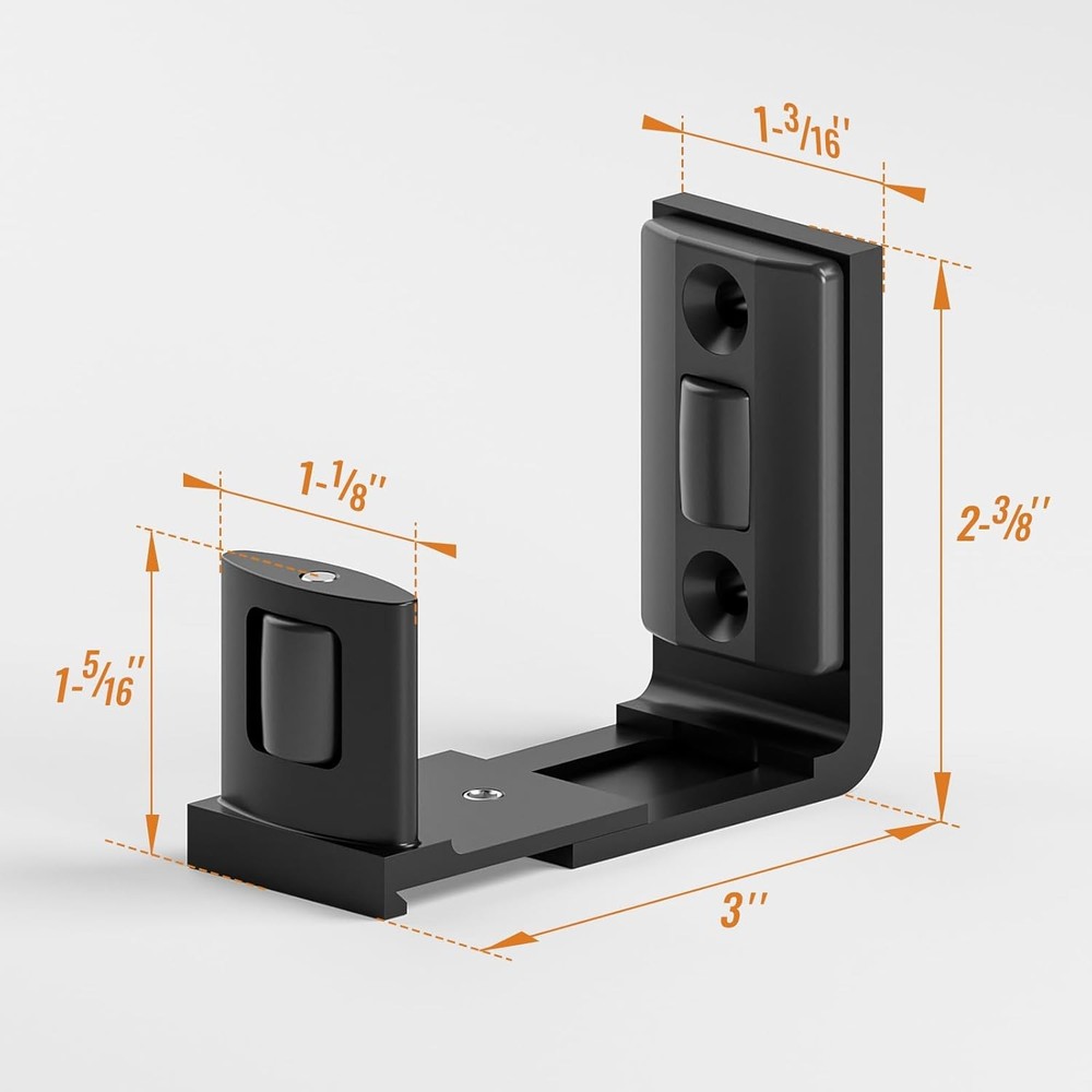 CCJH Upgraded Adjustable Floor Guide Suitable for Sliding Barn Doors,Black