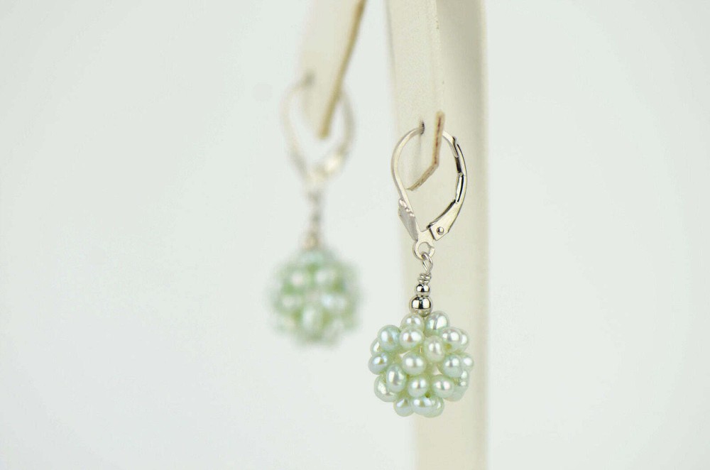 Sterling Silver Genuine Freshwater Earrings