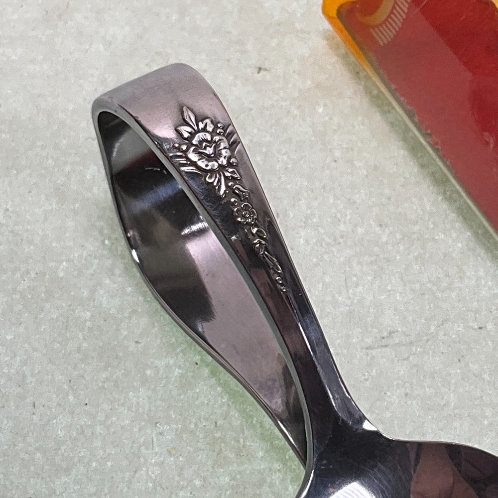 Oneida Community Silverplate Curved Handle Baby Spoon
