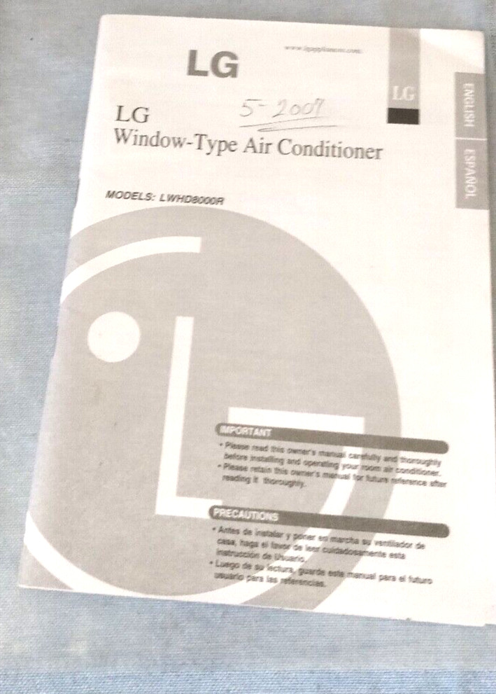 LG lwhd8000r - Original Instructions User Manual