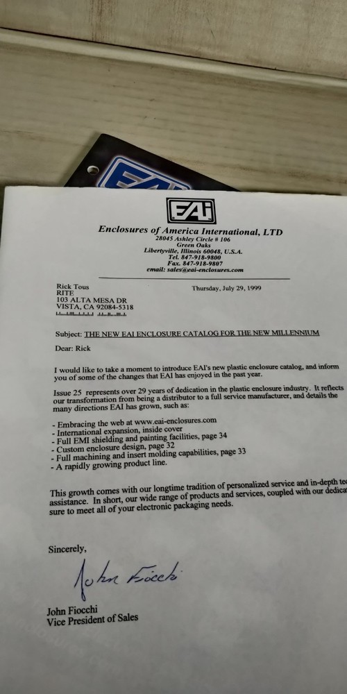 1999 EAI enclosures catalog cases C2