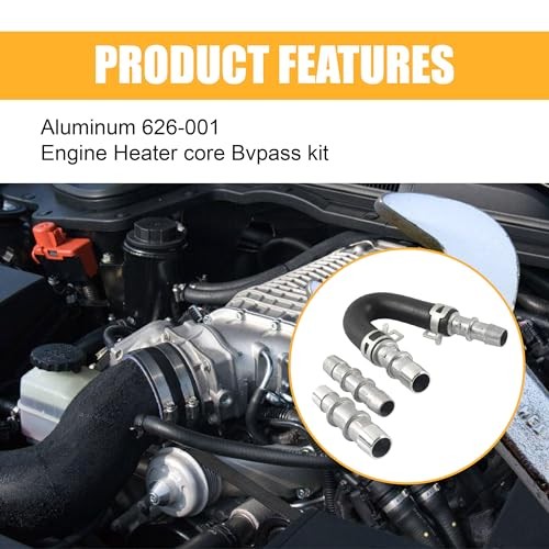 626-001 Engine Heater Core Bypass Kit, Aluminum Heater Core Flush Tools With