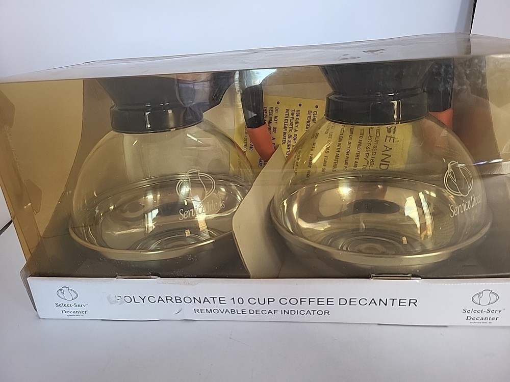 2 Pack Coffee Decanter 10 Cup (Silver), Polycarbonate