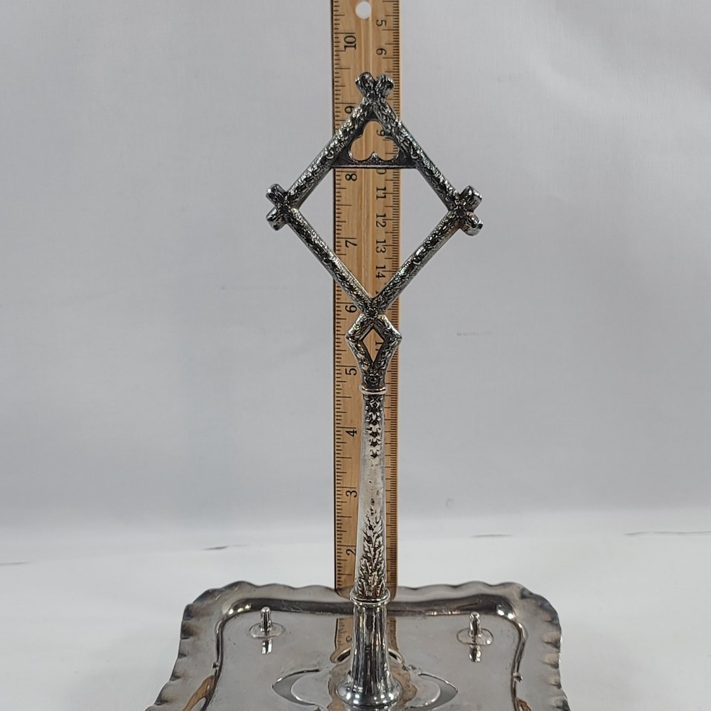 Vintage Silver Plated Egg Cruet Stand