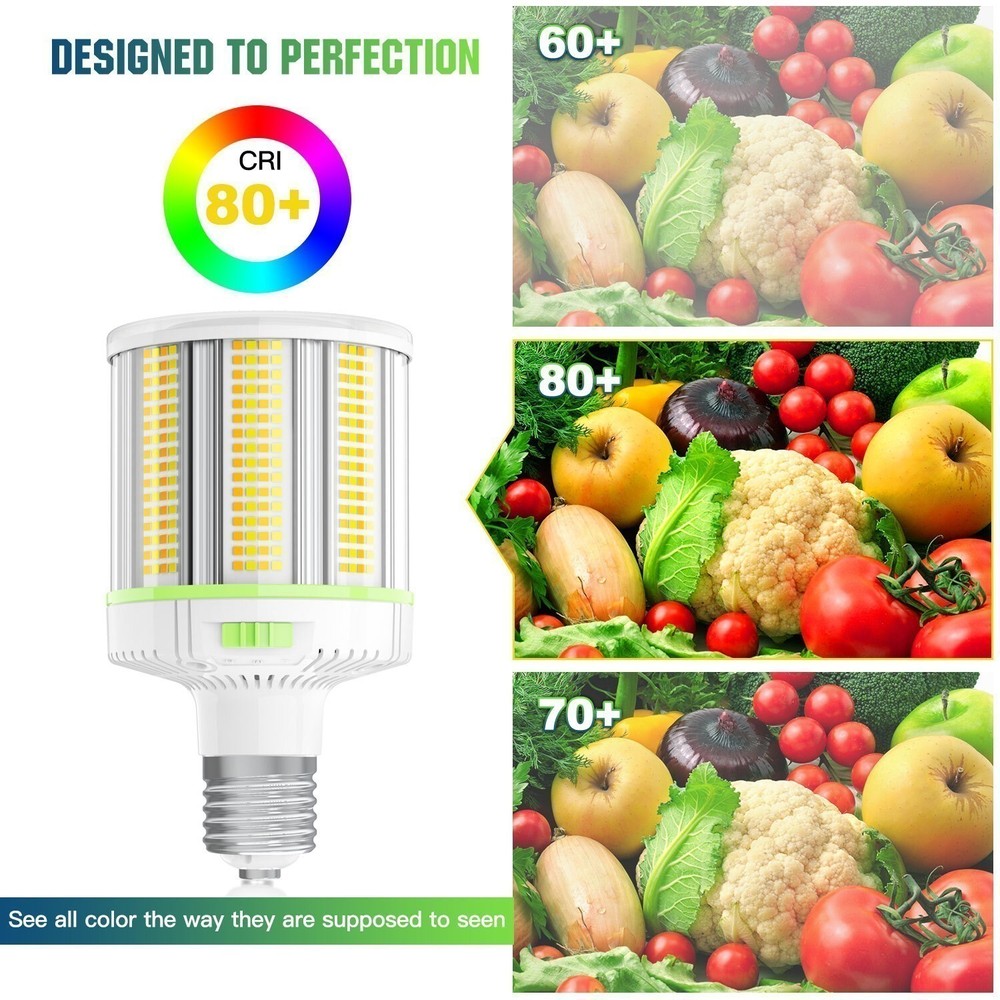 5Pack 100W LED Corn Light Equivalent 400W MH/HPS Warehouse Parking Lot Light E39