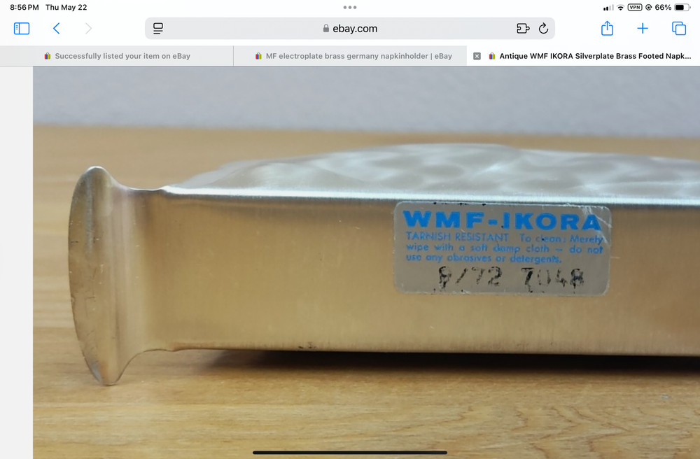 WMF-IKORA Napkin Mail Holder Silver Electroplate Brass 5 1/4"