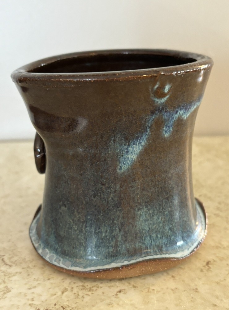 Studio Art Pottery Thumb Print Vase (Signed)