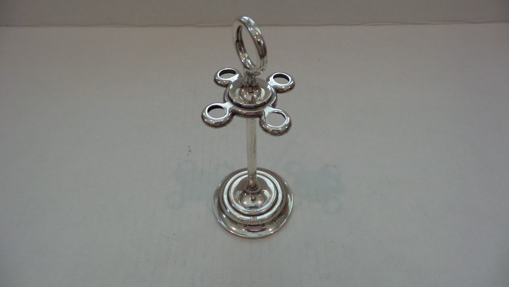 ENGLISH HALLMARKED STERLING SILVER NAIL TOOL ACCESSORY STAND