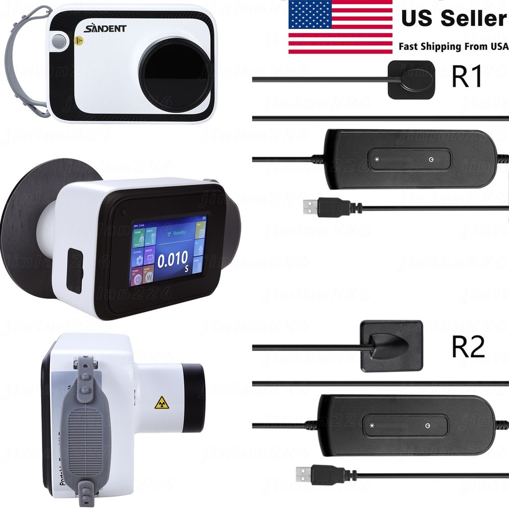 Portable Dental X Mobile Ray Digital Machine Rayos w/ Shield/Sensor Size 1/2