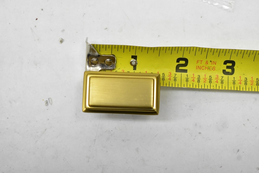 KOOFIZO Rectangular Cabinet Knobs 10 Pack Brushed Brass Cabinet Drawer Hardware