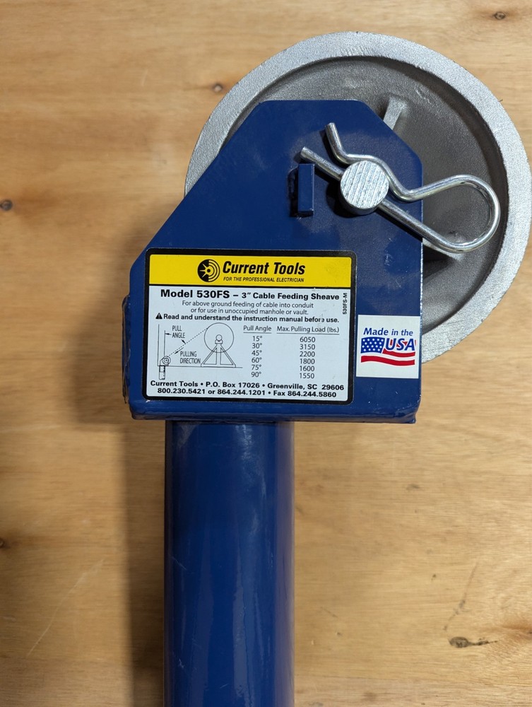 CURRENT TOOL 530FS 3" FEEDING SHEAVE ( NEW )