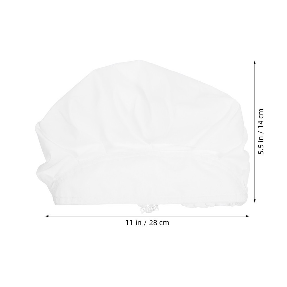 2 Pcs Chef Hat White Hats for Men Washable Kitchen Elastic Cooking