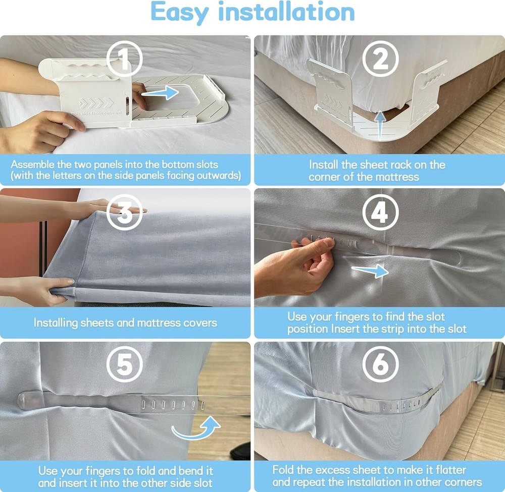 Lock Sheet Holders Keep Sheets Tight Heavy Duty Bed Sheet Holder Corner Fitted.