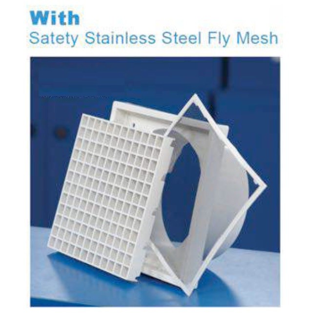 Ac Ventilation Plastic Diffusers/PVC Eggcrate Grille (SS fly mesh)Neck:150mm