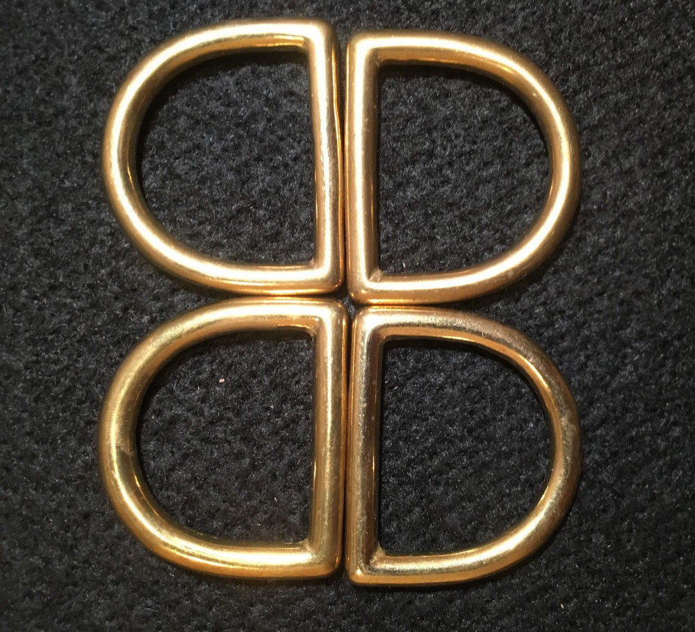 Dee Ring - 1 1/2" - Solid Brass - Pack of 4 (F258)
